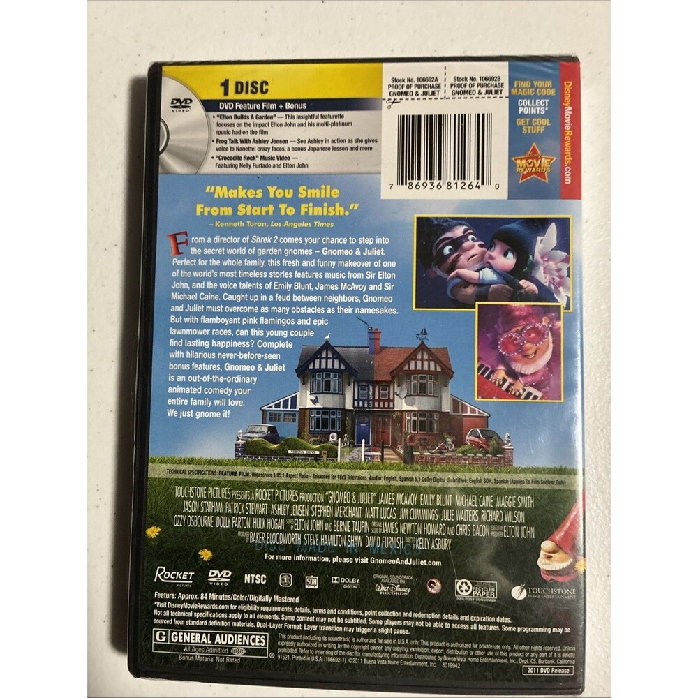 Gnomeo & Juliet (New DVD, 2011) - Picture 2 of 4